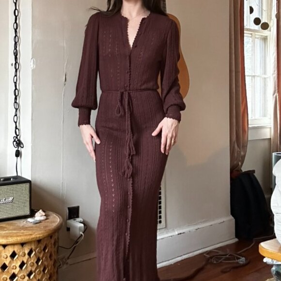 Doen Rosie Dress - XS - Burgundy - Picture 2 of 5